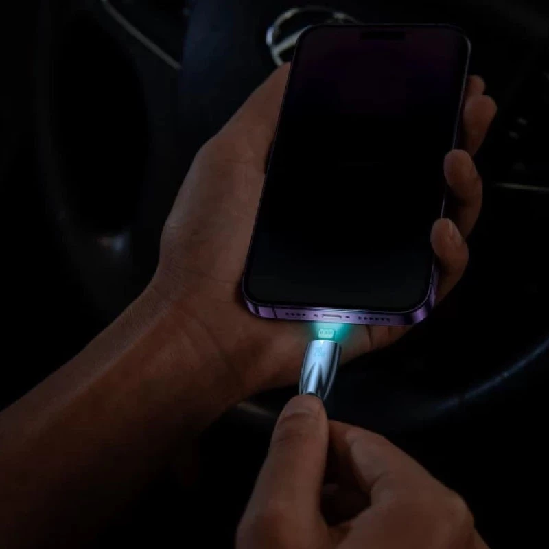 Дата кабель Baseus Glimmer Series Fast Charging Data Cable Type-C to Lightning 20W 1m (CADH00000) – Black. Фото 7 из 7