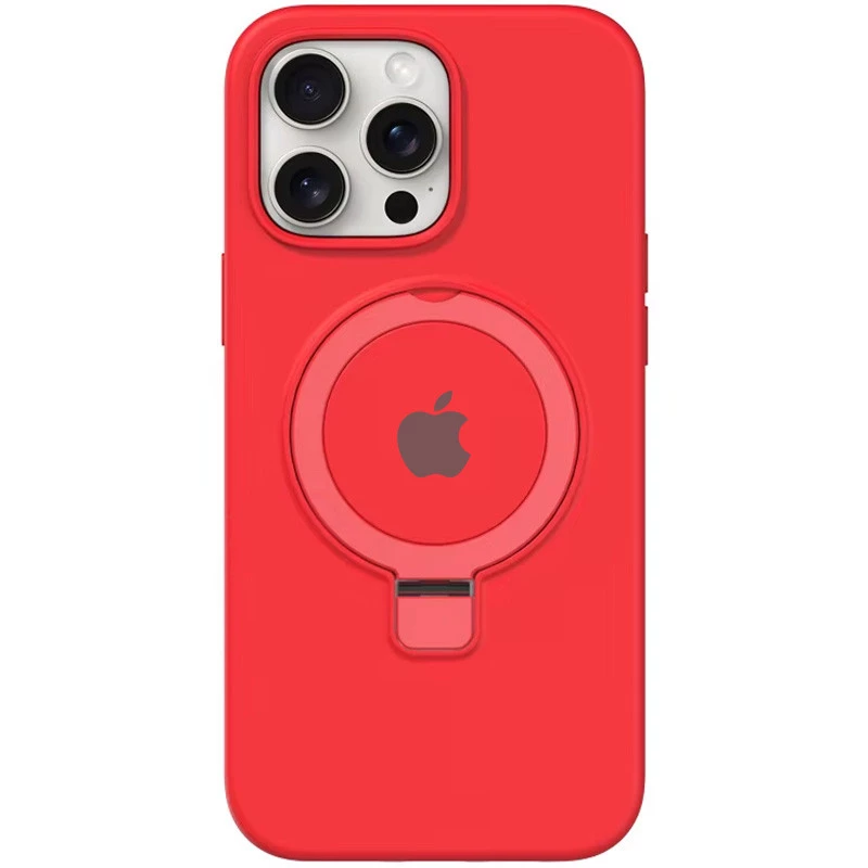 Силіконовий чохол Full Protective з кільцем-тримачем для Apple iPhone 13 Pro Max (6.7") – Red. Фото 1 из 2