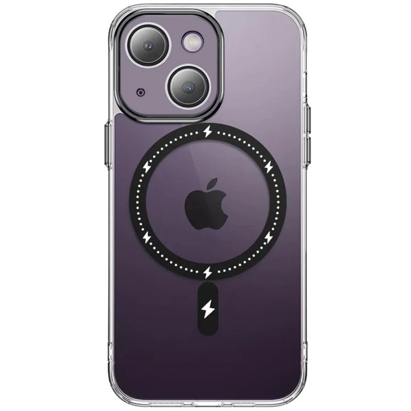 

TPU+PC з кольоровими металевими кнопками та MagSafe на Apple iPhone 14 (6.1") (Black)
