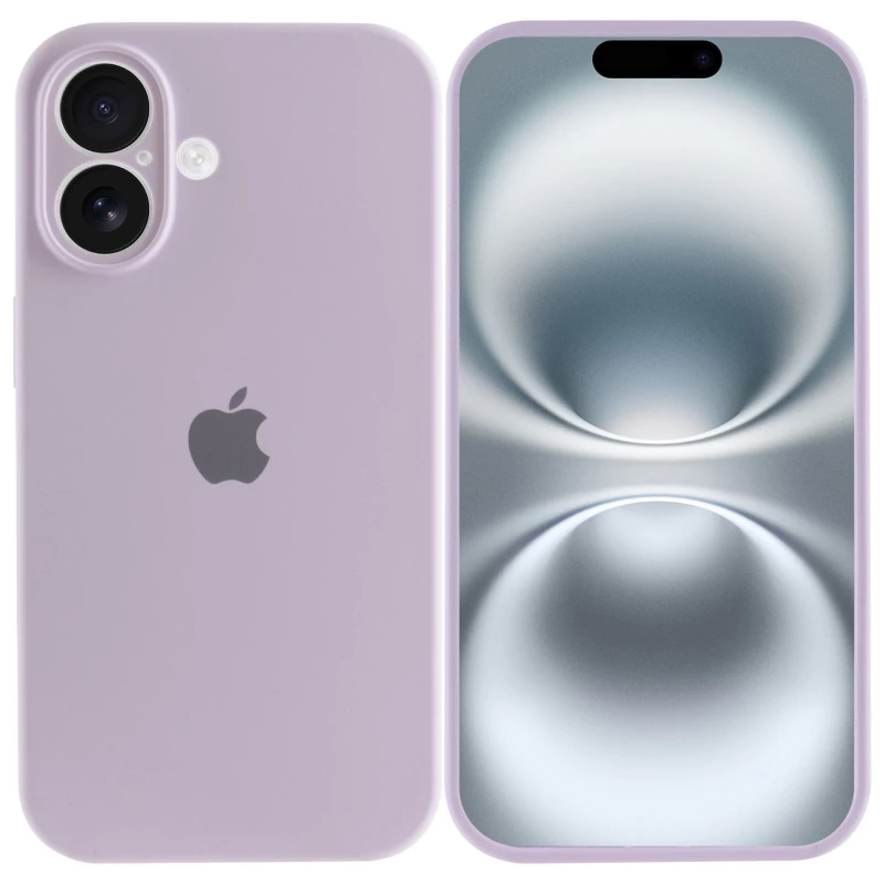 Чехол Silicone Case с защитой камеры для Apple iPhone 16 – Сиреневый / Lilac. Фото 2 из 7