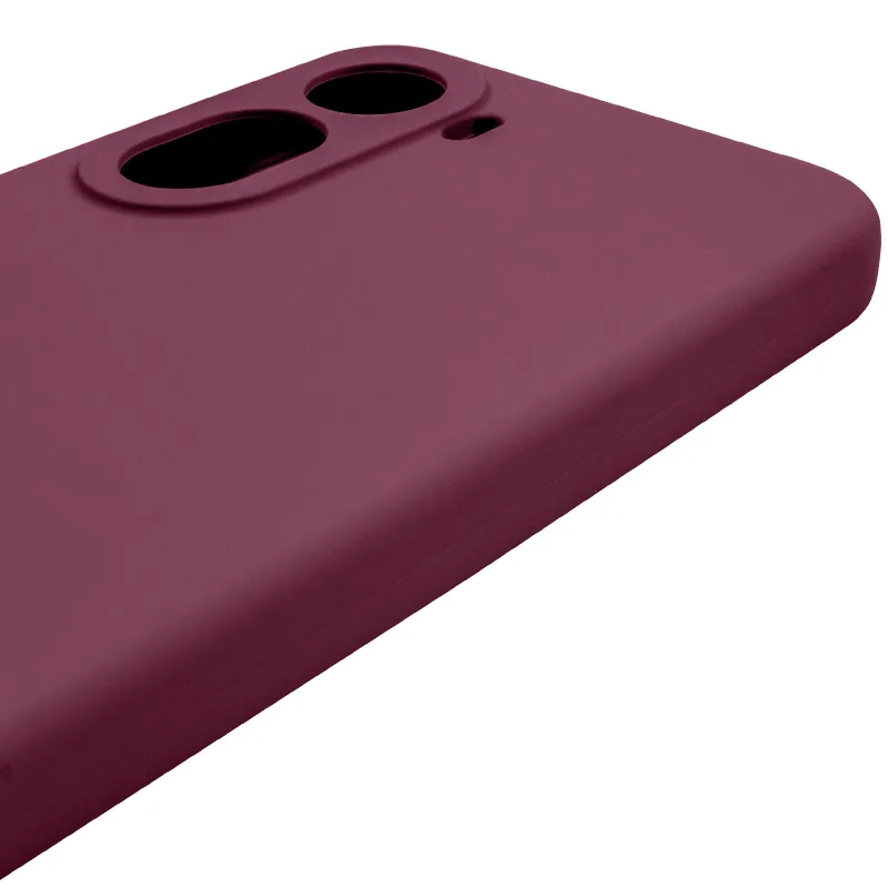 Чехол Silicone Case Lakshmi Premium з закритою камерою на Xiaomi Redmi A7 Pro 4G – Бордовый / Plum. Фото 5 из 6