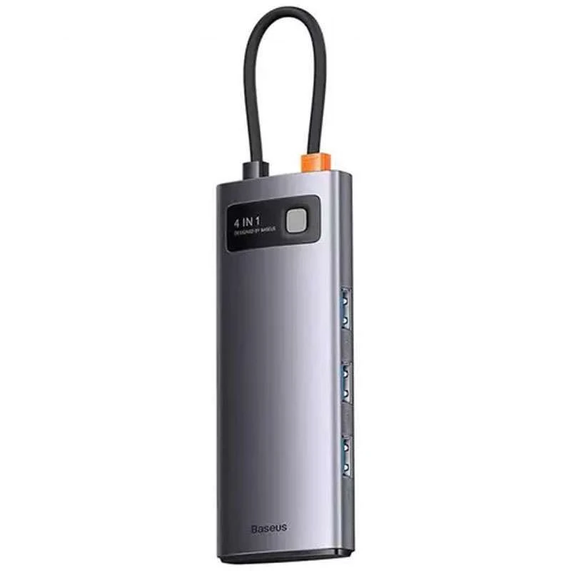 

Перехідник HUB Baseus Metal Gleam Series 4-in-1 4xUSB 3.0