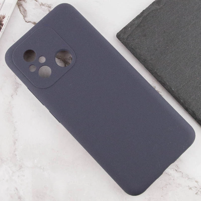 Чохол Silicone Case Lakshmi Premium з закритою камерою на Xiaomi Redmi 12C / Poco C55 – Сірий / Dark Gray. Фото 5 з 8