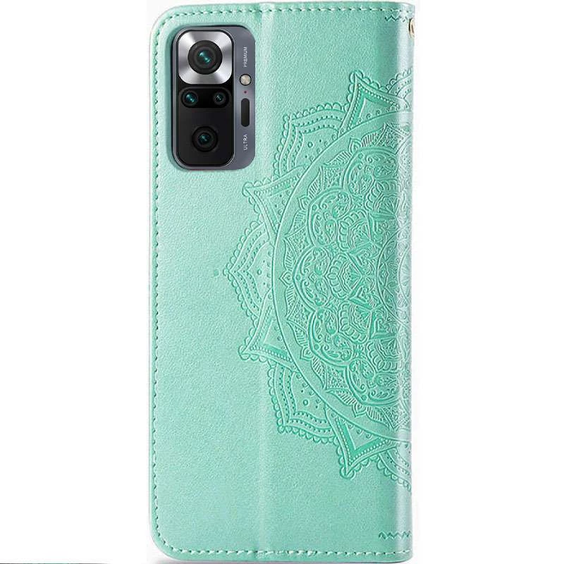 Шкіряний чохол-книжка Art Case з візитницею для Xiaomi Redmi Note 10 Pro – Бірюзовий. Фото 4 з 5