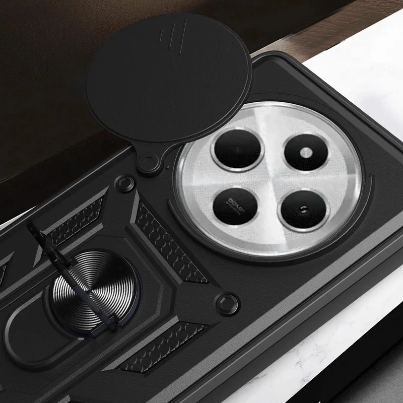 Протиударний чохол Serge Ring з захистом камери на Xiaomi Redmi A4 – Чорний. Фото 3 з 5