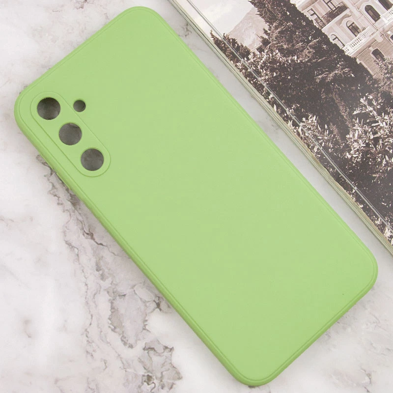 Кольоровий силіконовий чохол із захистом камери на Samsung Galaxy A55 – Фісташковий. Фото 2 з 3