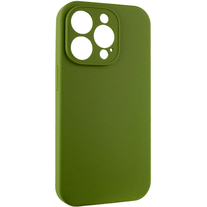 Чохол з захистом камери Silicone Case для Apple iPhone 14 Pro (6.1") – Зелений / Dark Olive. Фото 2 з 6