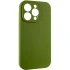 Чехол с защитой камеры Silicone Case для Apple iPhone 15 Pro (6.1") – Зеленый / Dark Olive. Фото 2 из 6