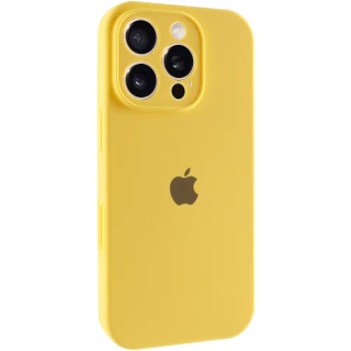 Чохол Silicone Case з захистом камери на Apple iPhone 16 Pro Max — Жовтий / Yellow