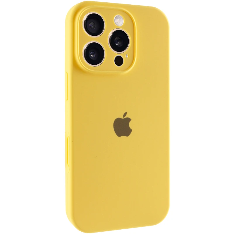 Чохол Silicone Case з захистом камери на Apple iPhone 16 Pro – Жовтий / Yellow. Фото 3 з 7