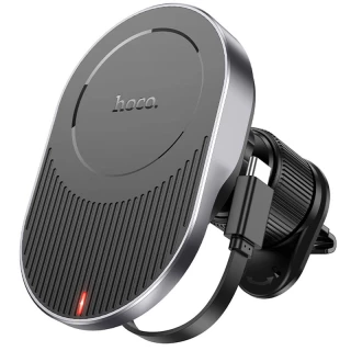 Автодержатель с БЗУ Hoco HW12 Guardian magnetic (air outlet) фото 1 из 1