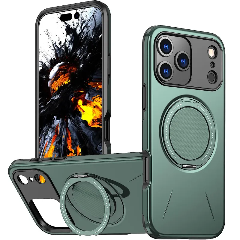TPU+PC чохол Kalebol Magnetic Case для Apple iPhone 18 Pro Max (6.9") – Grey Green. Фото 2 з 3
