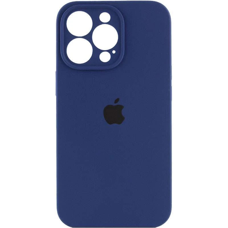 

Чехол Silicone Case с защитой камеры для Apple iPhone 14 Pro Max (6.7") (Синий / Deep navy), Синій / deep navy