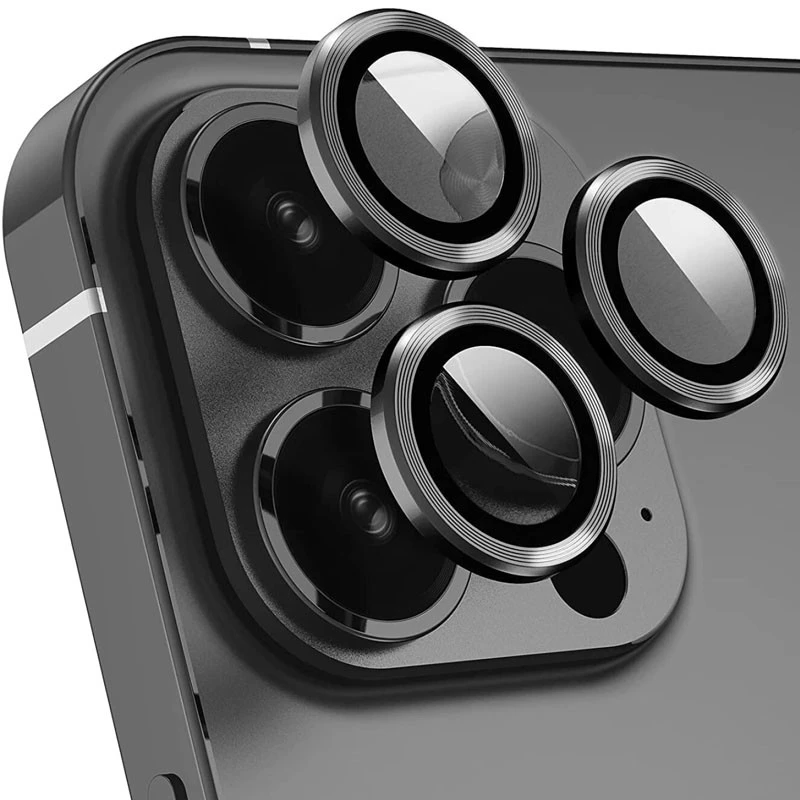 Металеве захисне скло на камеру на Apple iPhone 13 Pro (6.1") – Чорний / Black. Фото 8 з 8