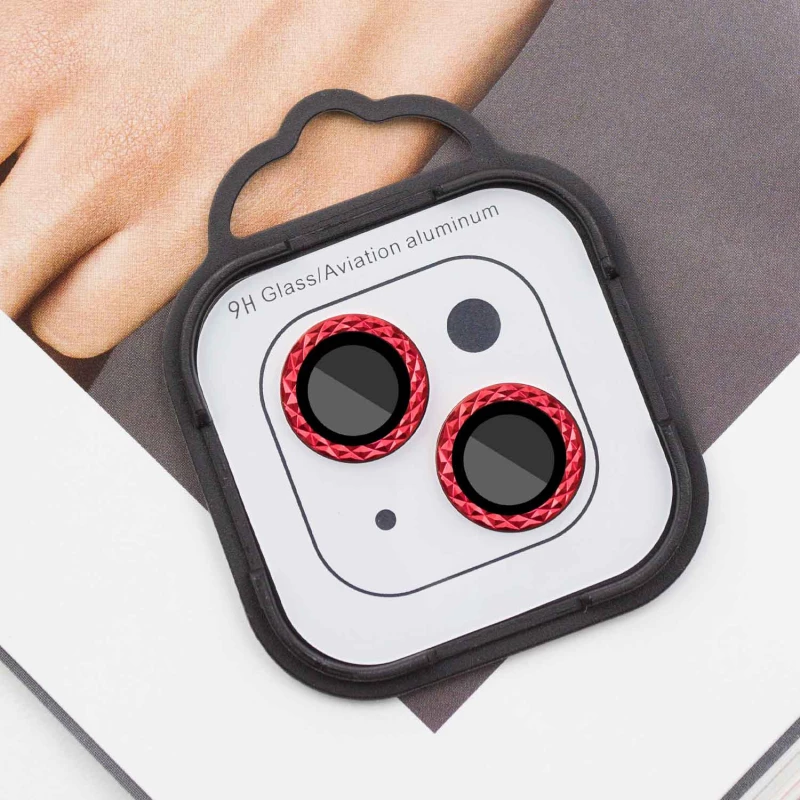 Захисне скло Metal Shine для камери на Apple iPhone 14 (6.1") – Червоний / Red. Фото 4 з 7