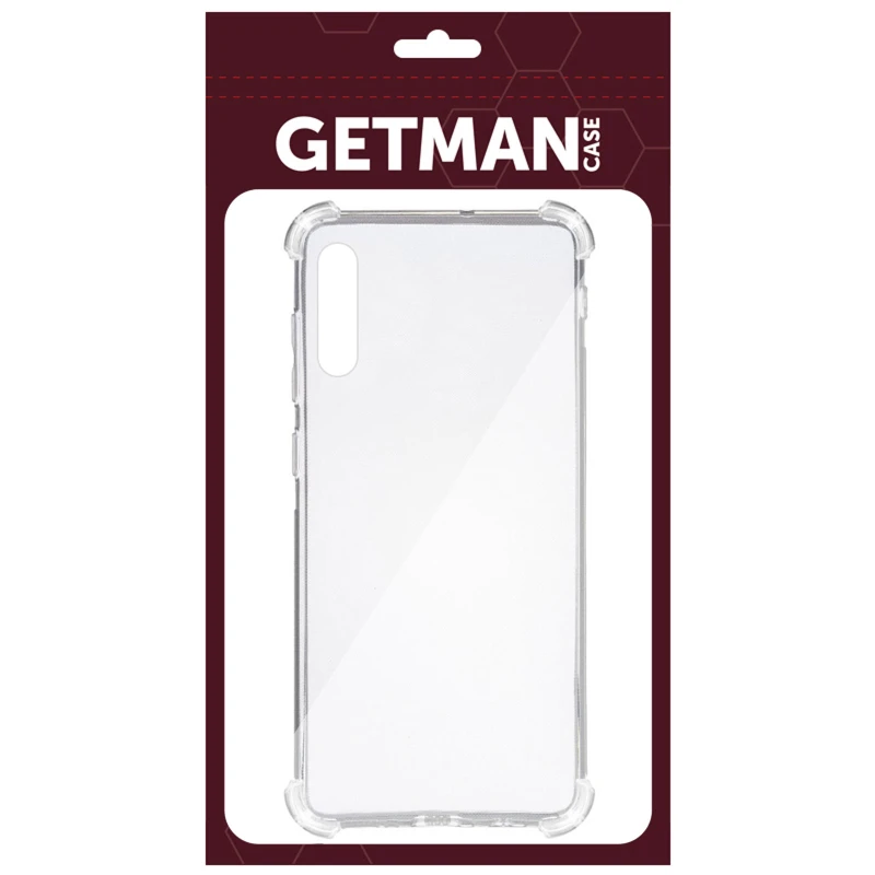 Ультратонкий силиконовый чехол GETMAN с крытыми бортами та камерою на Samsung Galaxy A50 (A505F) / A50s / A30s – Бесцветный (прозрачный). Фото 2 из 2