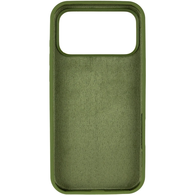 Чохол Silicone Case з закритим низом на Apple iPhone 17 Pro (6.3") – Зелений / Dark Olive. Фото 4 з 6