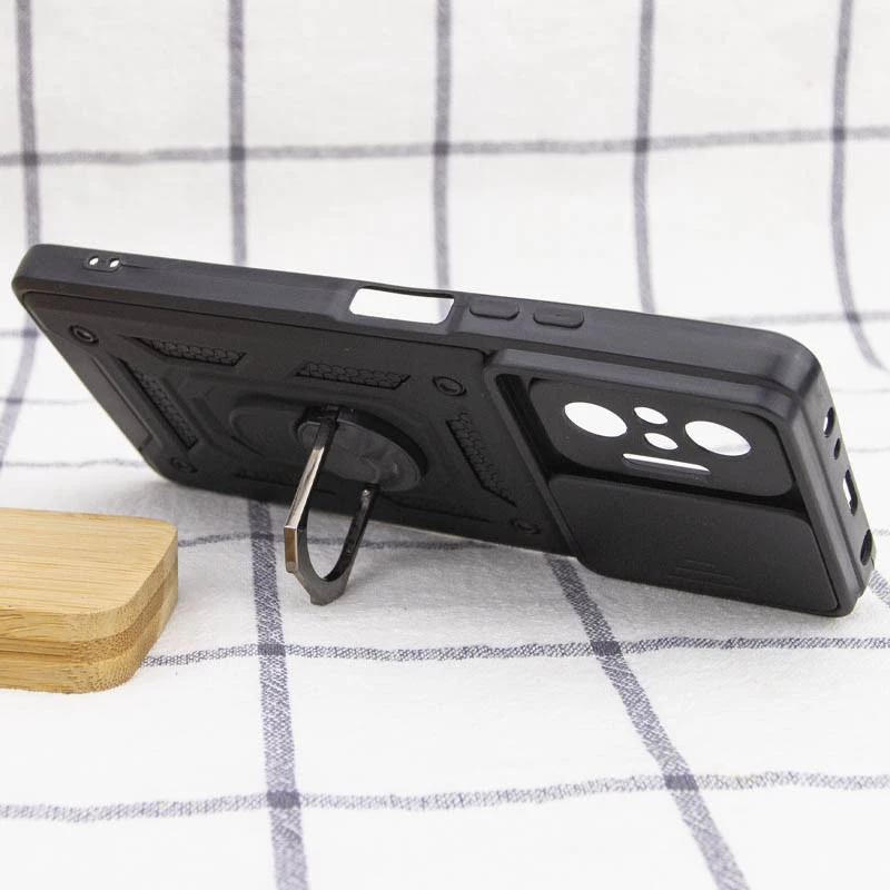 Протиударний чохол Serge Ring з захистом камери на Xiaomi Redmi A5 (Europe version) – Чорний. Фото 12 з 12