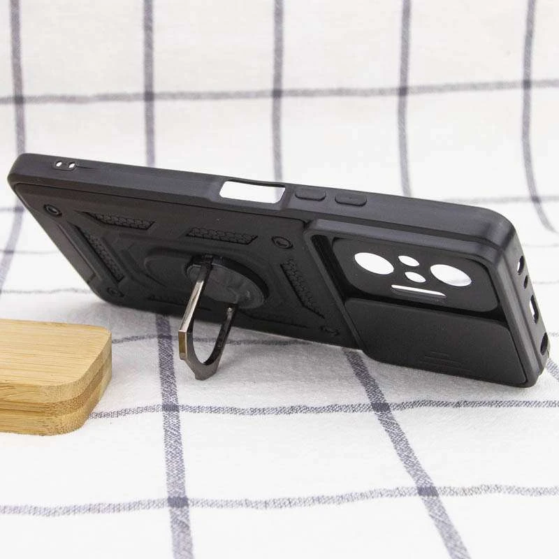 Ударопрочный чехол Serge Ring с защитой камеры для Xiaomi Redmi Note 10 Pro – Черный. Фото 6 из 6