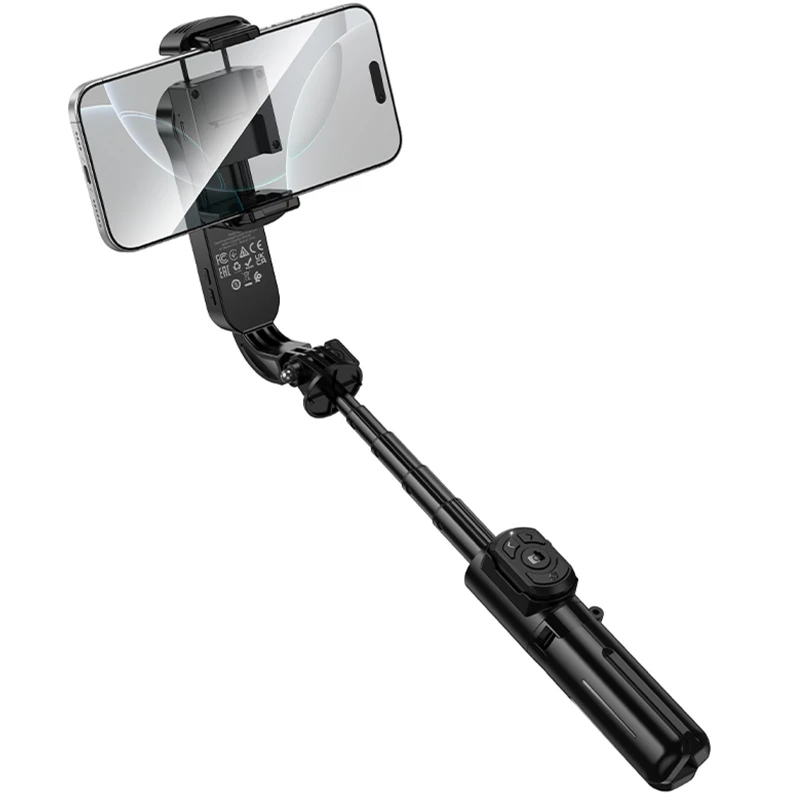 Монопод для селфі Hoco K90 Support axis smart+light – Black. Фото 6 з 7