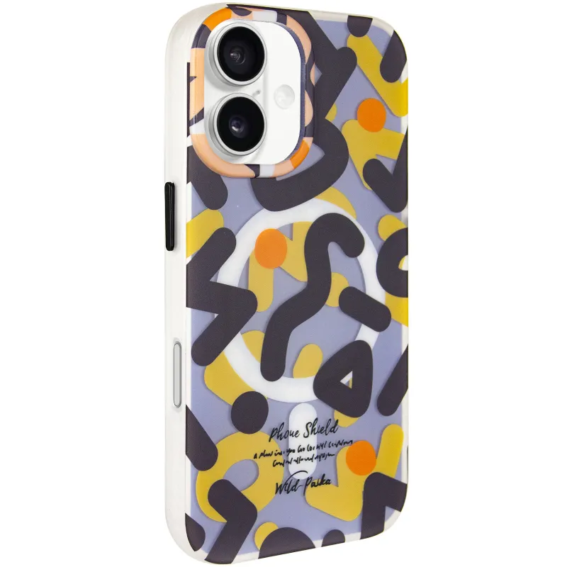 TPU чехол Pastel Chaos with MagSafe для Apple iPhone 17 (6.3") – Black. Фото 2 из 7