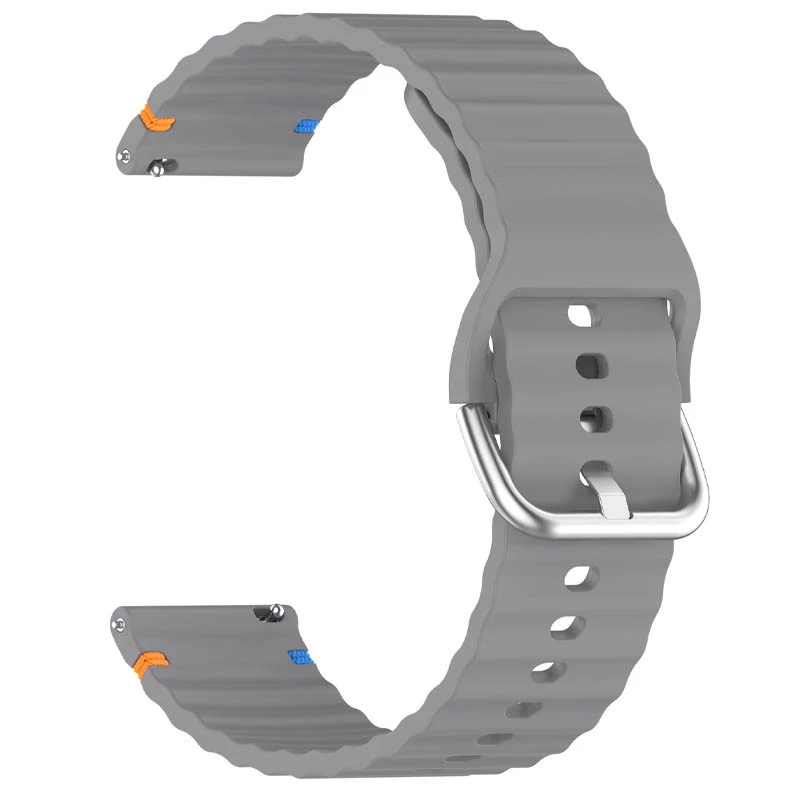 Силіконовий ремінець Wavy для Smart Watch 20mm – Gray. Фото 2 з 2