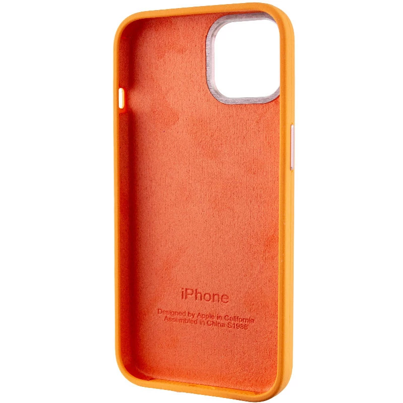 Чохол Silicone Case з металевими кнопками на Apple iPhone 12 (6.1") – Помаранчевий / Marigold. Фото 6 з 9