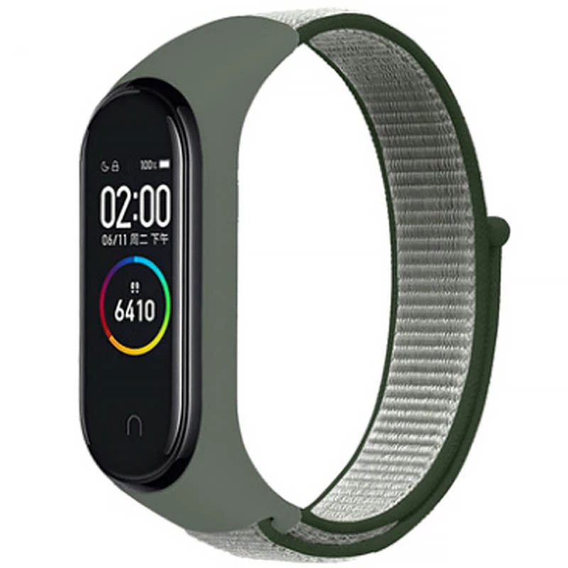 Ремінець Nylon New для Xiaomi Mi Band 3/4/5/6/7 – Dark Olive / Green. Фото 1 з 1