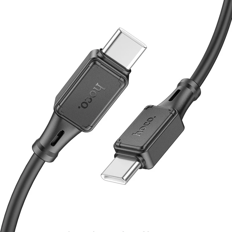 Дата кабель Hoco X101 Assistant 60W Type-C to Type-C (1m) – Black. Фото 3 из 6