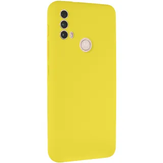 Чехол Silicone Case Lakshmi Premium з закритою камерою на Motorola Moto E40 — Желтый / Yellow