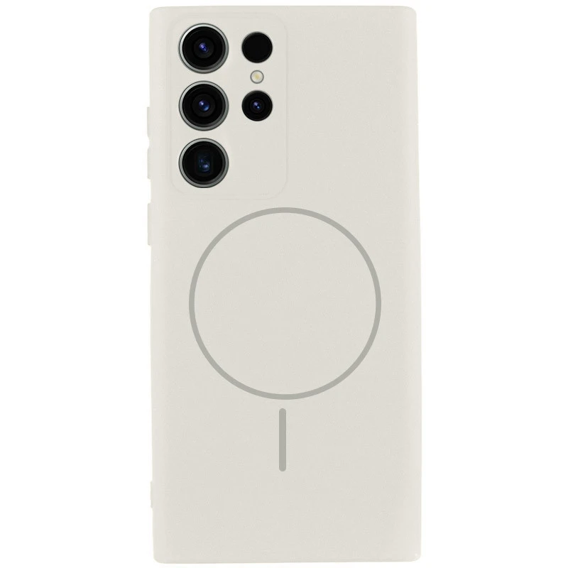 Чохол Silicone Cover Lakshmi Full Camera (AA) with Magnetic Fit для Samsung Galaxy S23 Ultra – Білий / White. Фото 1 з 3