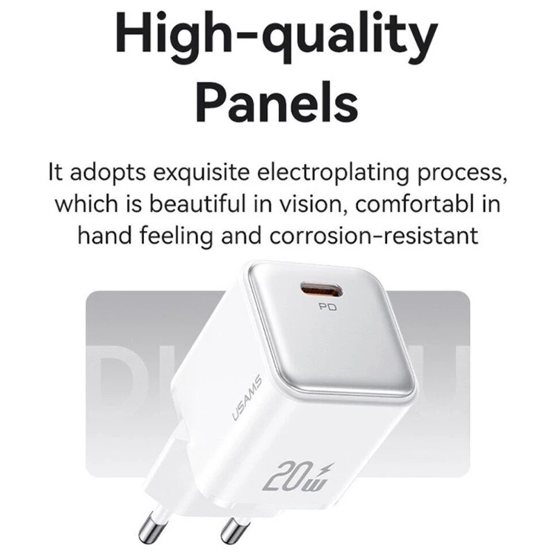 СЗУ Usams US-CC183 PD20W 1C X-ron Series – White. Фото 3 из 4