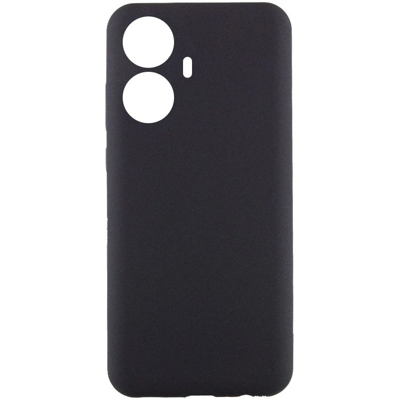 Чехол Silicone Case Lakshmi Premium з закритою камерою на Realme 10 Pro+ – Черный / Black. Фото 1 из 3