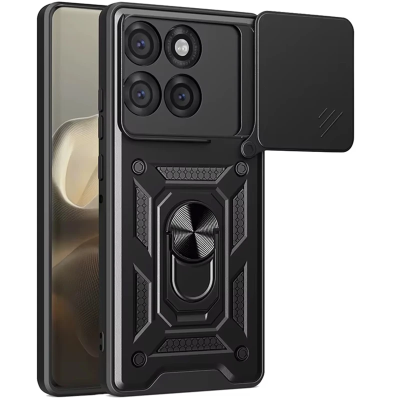 Ударопрочный чехол Ummi Camshield Serge Ring (in box) для Motorola Edge 70 – Черный / Black. Фото 1 из 2