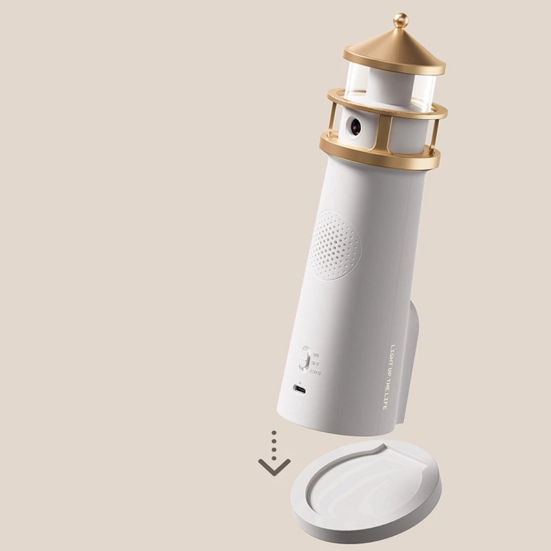 Проектор-нічник A08 Lighthouse 2in1 + Bluetooth колонка – White. Фото 8 з 8