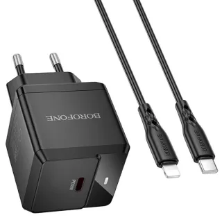 МЗП Borofone BN18 Intenso PD20W (1USB-C) + кабель Type-C to Lightning фото 1 з 1