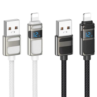 Дата кабель Hoco U137 Line with display USB to Lightning 2.4A/12W (1.2m) фото 1 Дата кабель Hoco U137 Line with display USB to Lightning 2.4A/12W (1.2m) фото 1 з 1