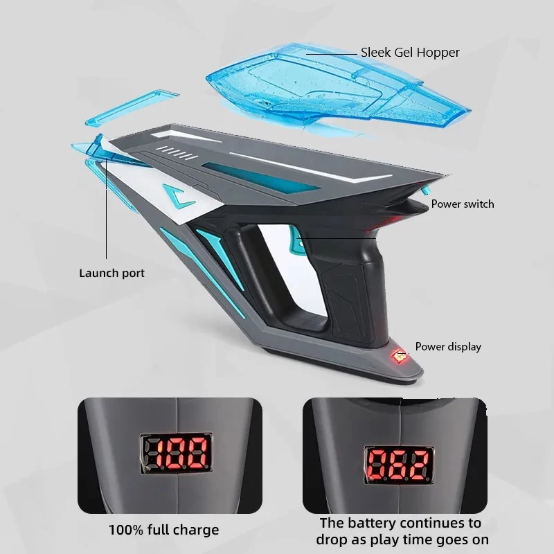 Пістолет на гідрогелевих кульках (орбизах) Gel Energy Space 001 – Grey. Фото 3 з 7