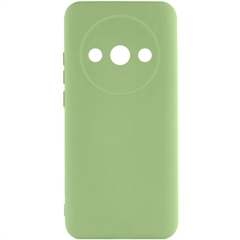 Цветной силиконовый чехол GETMAN с закрытой камерой на Xiaomi Redmi A3 – Зеленый / Pistachio. Фото 1 из 1