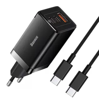 МЗП Baseus GaN5 Pro 65W 2Type-C+USB 100W EU (CCGP12020) — Black