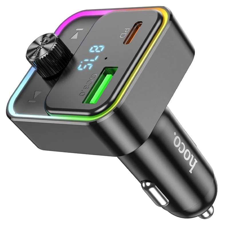 АЗУ FM модулятор Hoco E81 Fantasy PD30W+QC3.0 – Black. Фото 2 из 8