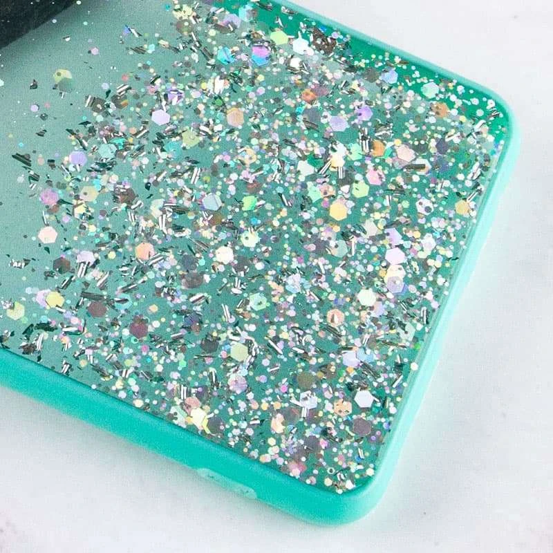 Чехол с блестками и защитой камеры для Samsung Galaxy A32 (A325F) 4G – Бирюзовый. Фото 3 из 3