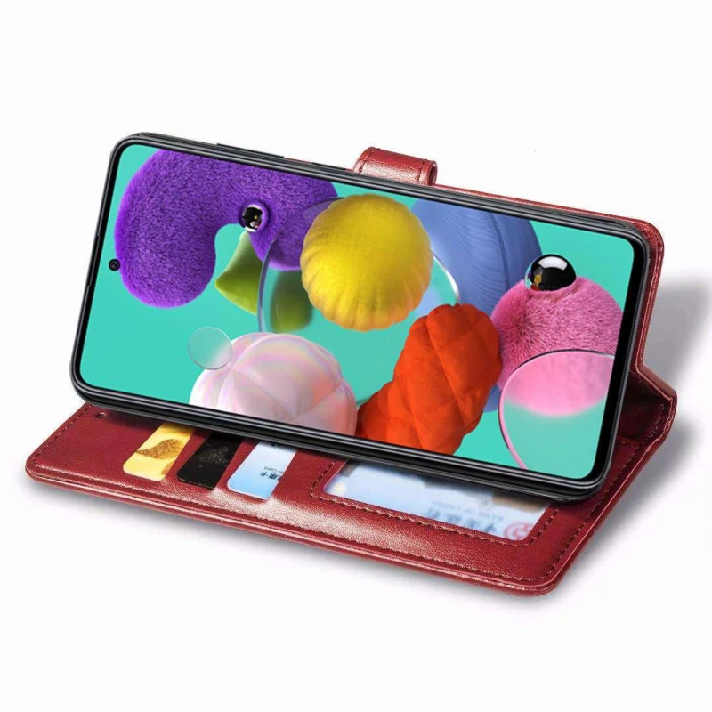 Чехол-книжка GETMAN Gallant  для Samsung Galaxy A51 – Красный. Фото 3 из 5