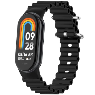 Ремінець Ocean Band для Xiaomi Mi Band 9/8 — Чорний / Black