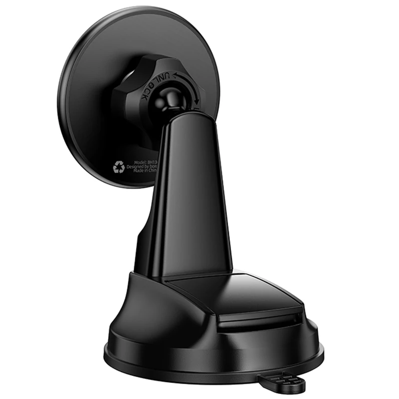 Автотримач Borofone BH136 Parker ring magnetic (center console) – Black. Фото 5 з 6