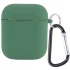 Силіконовий футляр з мікрофіброю для навушників Airpods 1/2 – Зелений / Pine Needle. Фото 1 з 1