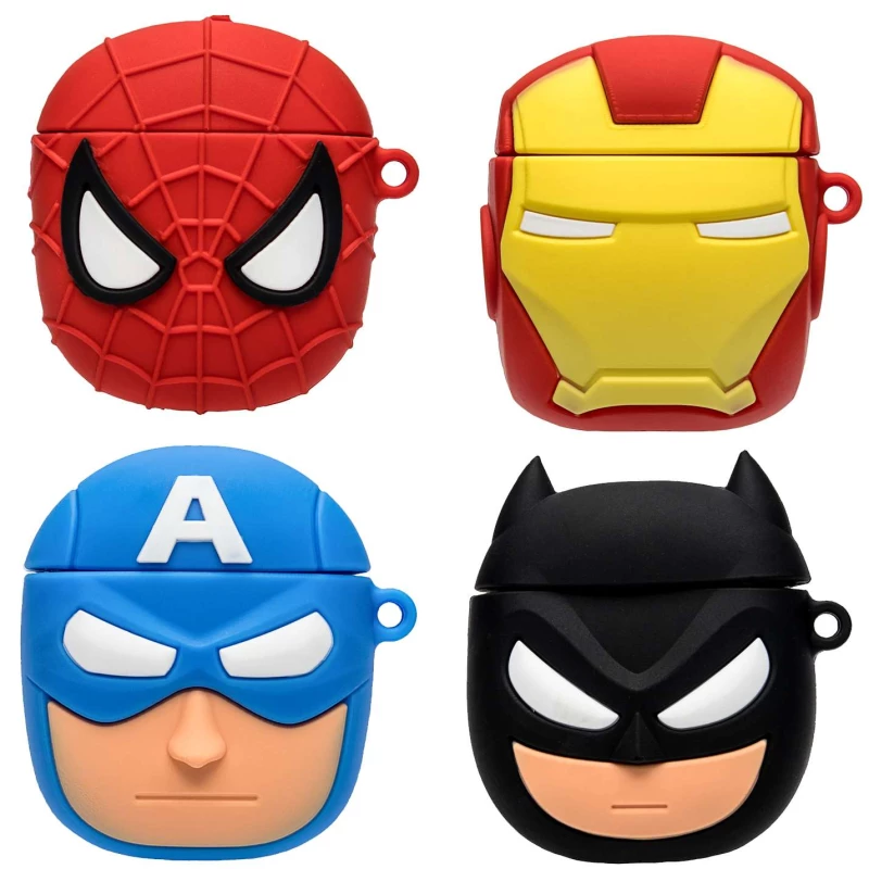 Силіконовий футляр Marvel & DC series для навушників AirPods 1/2 + кільце фото 1 з 1