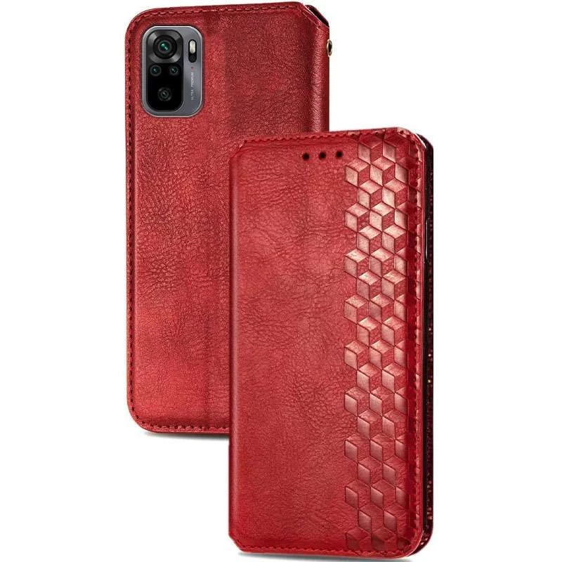 Чохол книжка GETMAN кубик для Xiaomi Redmi Note 10 / Note 10s – Червоний. Фото 2 з 5