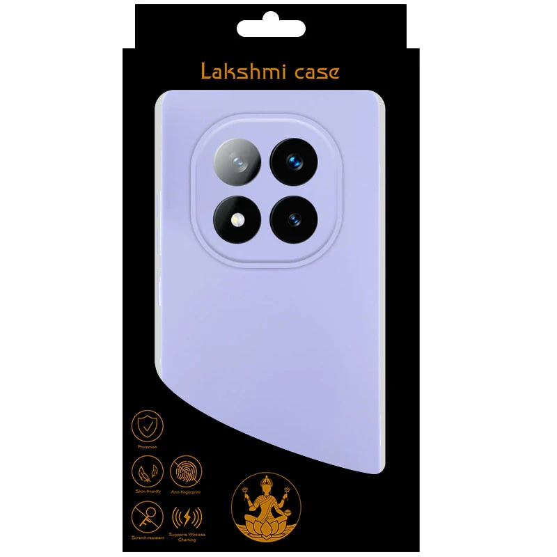 Чохол Silicone Case Lakshmi Premium із закритою камерою для Xiaomi Redmi Note 14 Pro 5G – Бузковий / Dasheen. Фото 4 з 4