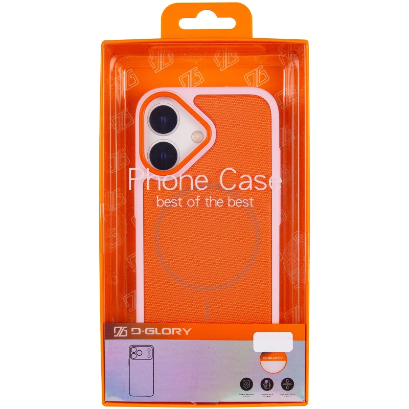 Чехол TPU TechWoven Hybrid with MagSafe для Apple iPhone 17 (6.3") – Pink / Orange. Фото 8 из 8